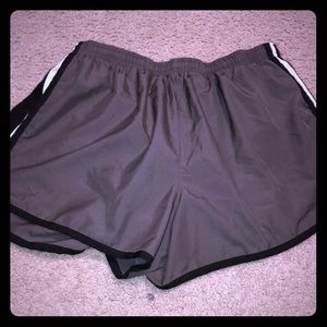 Nike gray black and white shorts